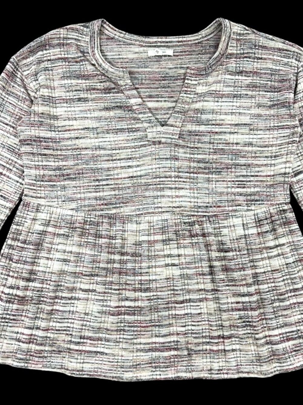 Maurices Spacedye Babydoll Long Sleeve Tee - Picture 4 of 9
